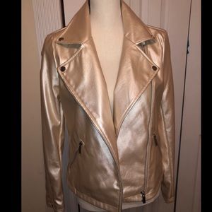Champagne Moto PU Jacket